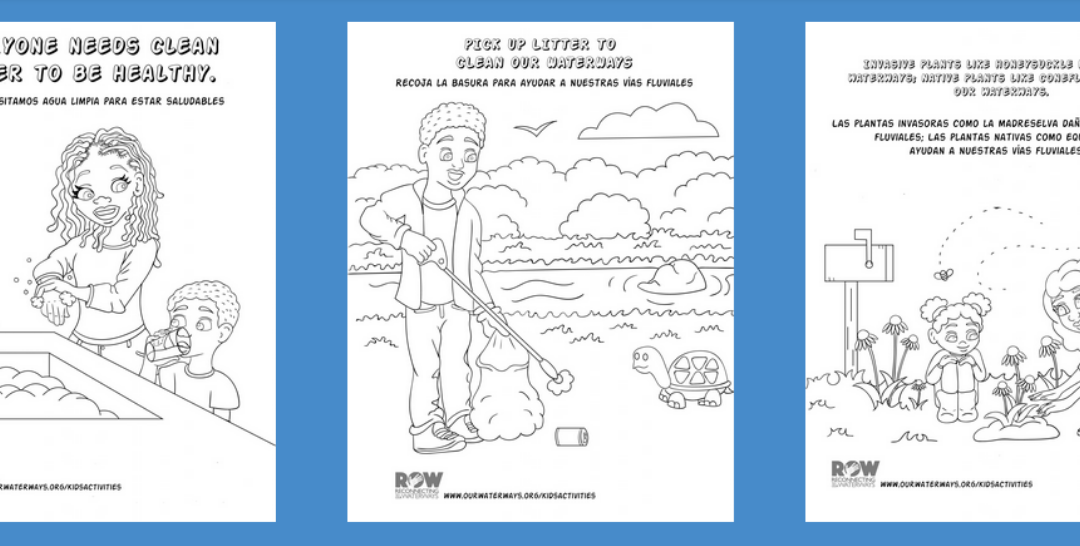 New Coloring Pages Teach Care for Our Waterways